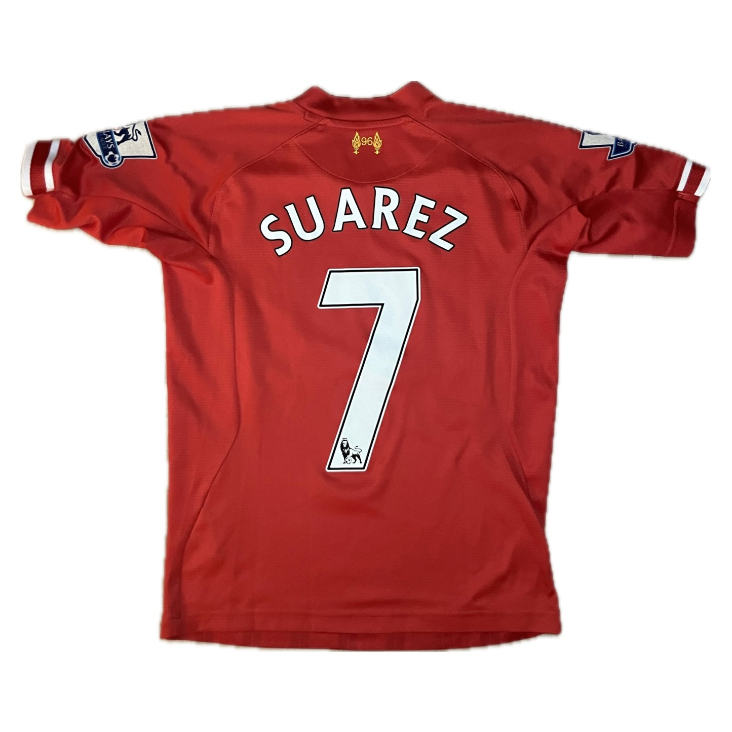 Liverpool 2013/14 Home Shirt - #7 Suarez - (Kids M) - 10/10