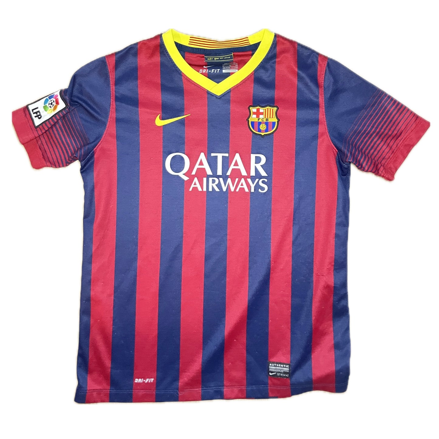 FC Barcelona 2013/14 Home Shirt - (Kids XL) - 7/10