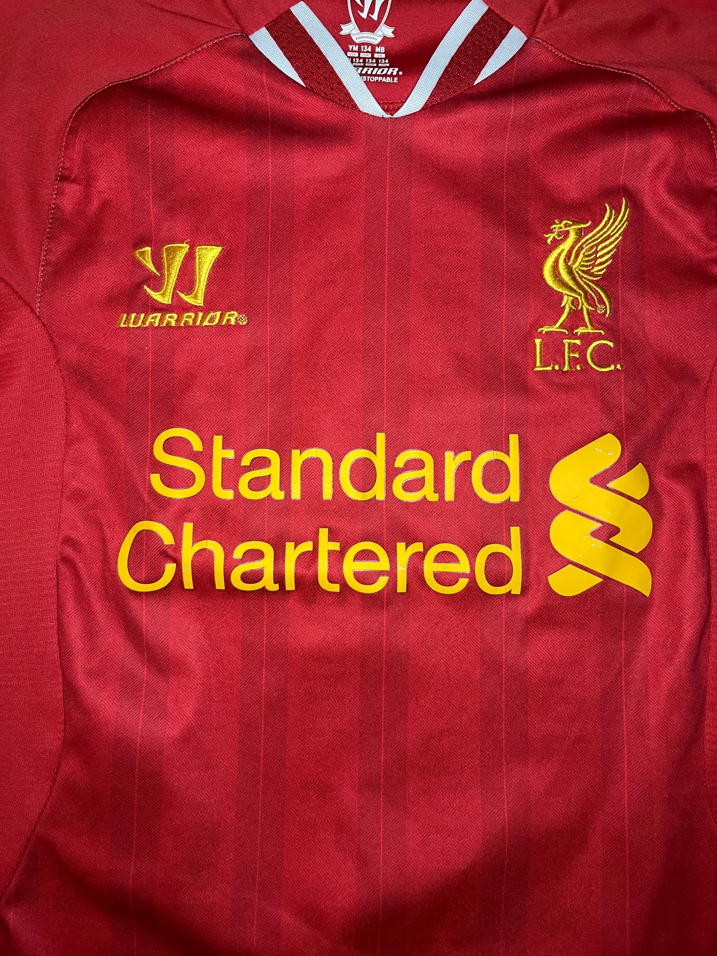 Liverpool 2013/14 Home Shirt - #7 Suarez - (Kids M) - 10/10