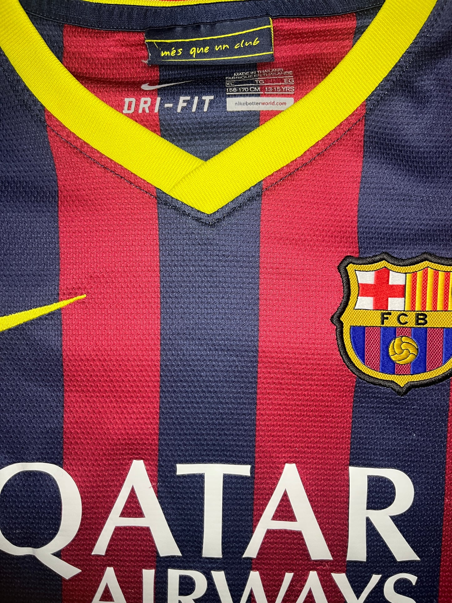 FC Barcelona 2013/14 Home Shirt - (Kids XL) - 7/10