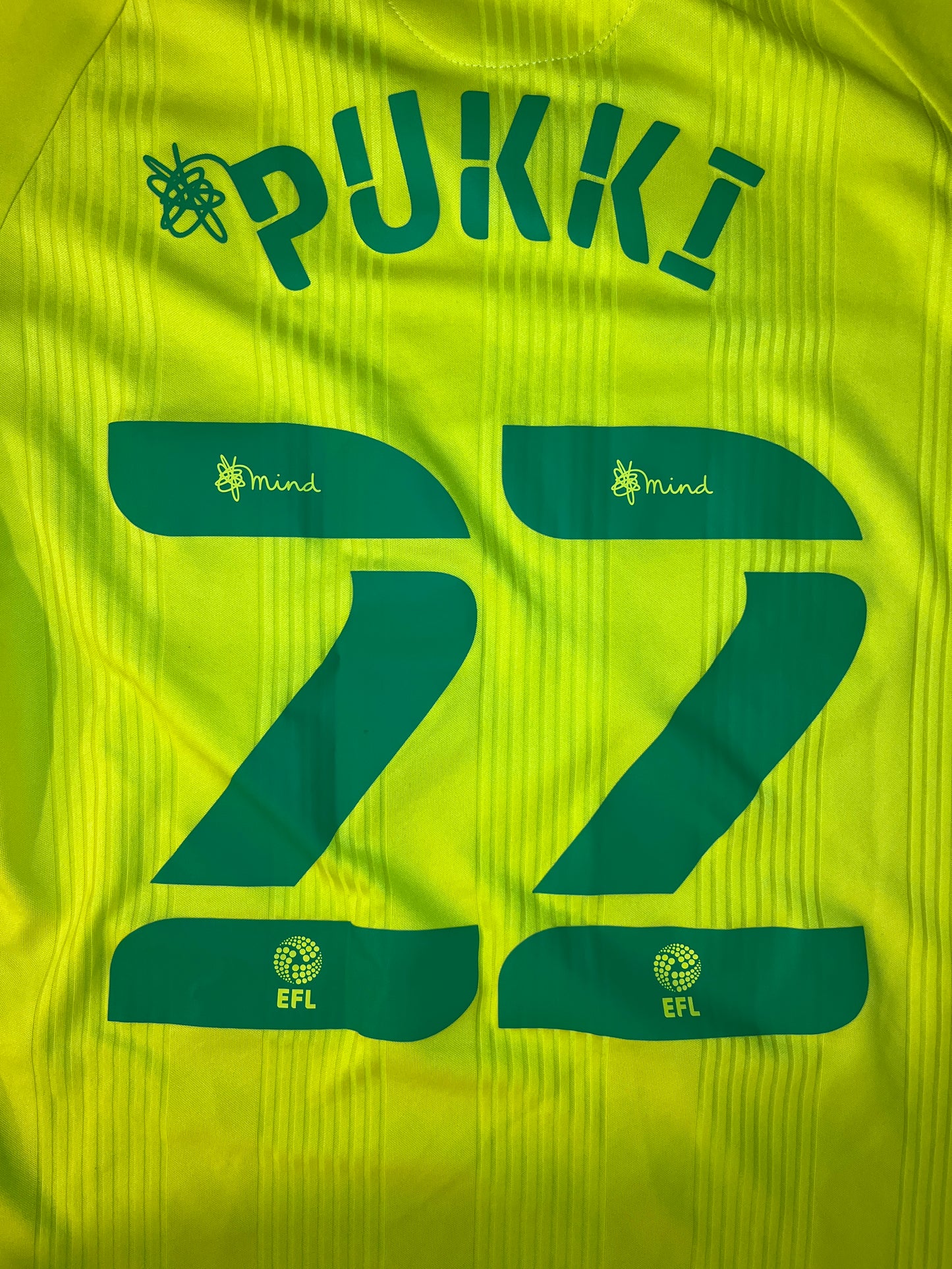 Norwich City 2020/21 Kotipaita - #22 Pukki - (Lasten XL/XS) - 9/10