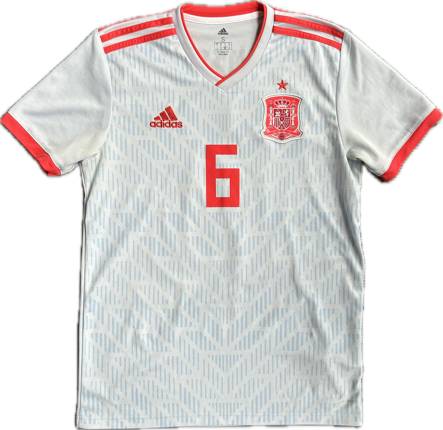 Espanja 2018/19 Vieraspaita- #6 A.Iniesta - (S) - 10/10