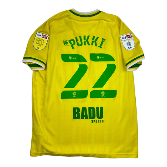 Norwich FC 2020/21 Kotipaita - #22 Pukki - (L) - 9/10