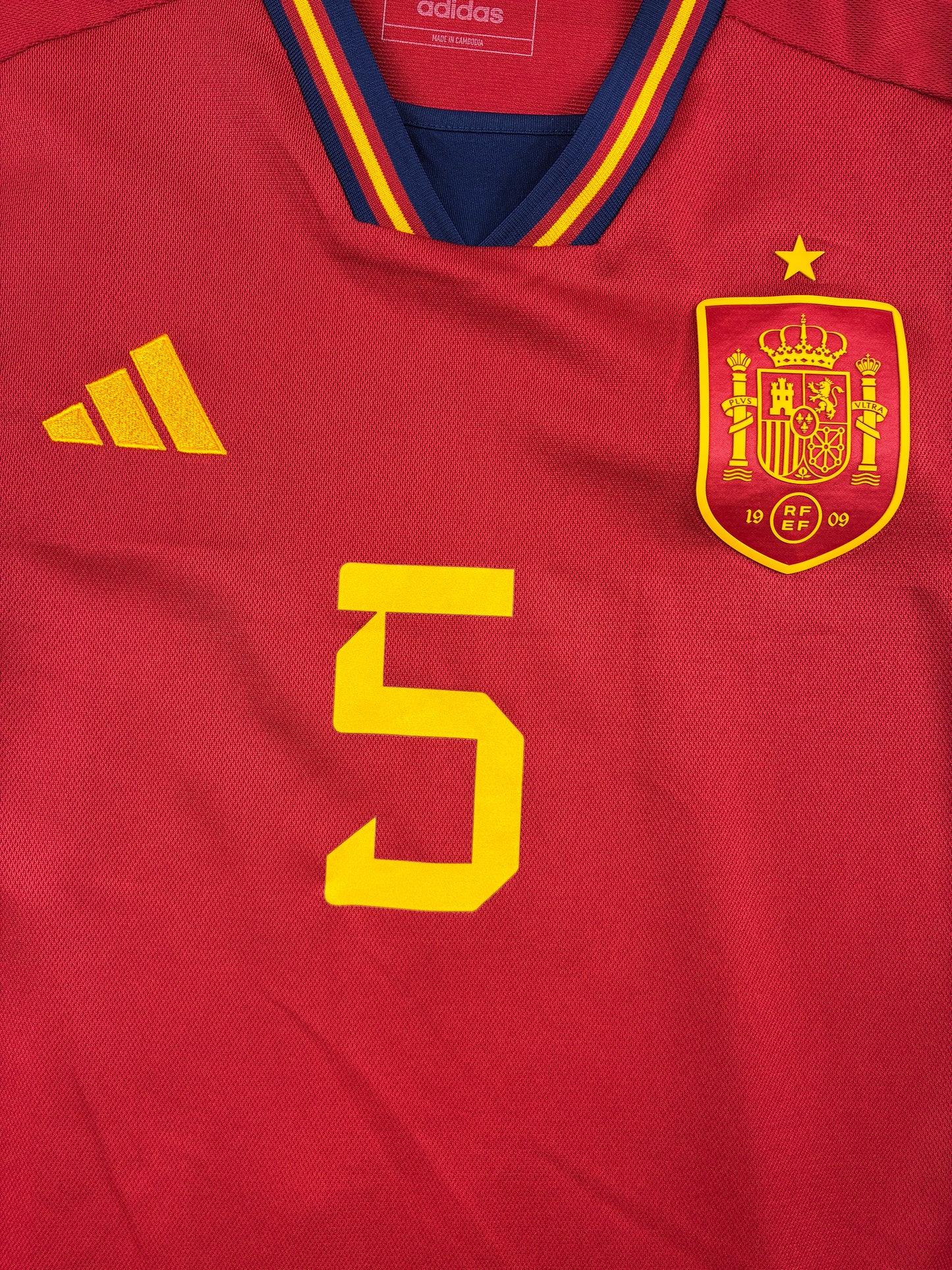 Espanja 2022 Kotipaita - #5 Sergio - (M) - 10/10
