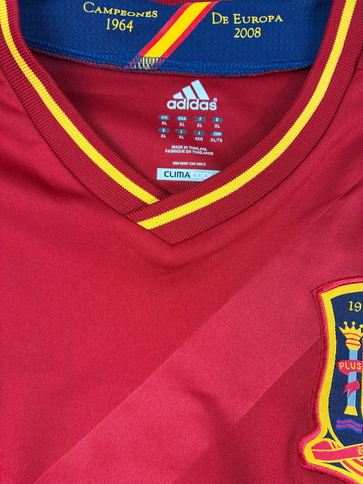Espanja 2012 Kotipaita - #7 David Villa - (XL) - 10/10