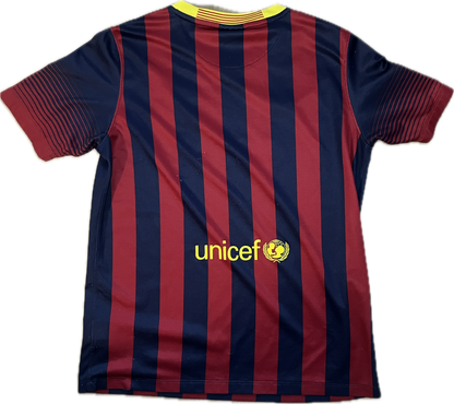 FC Barcelona 2013/14 Home Shirt - (Kids XL) - 7/10 