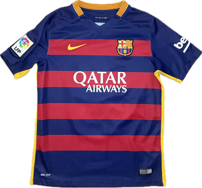 FC Barcelona 2015/16 Home Shirt - #10 Messi - (Kids L) - 10/10 