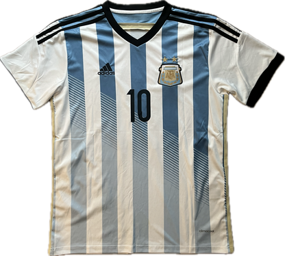 Argentina 2013/15 Home Shirt - (L) - #10 Messi - 10/10