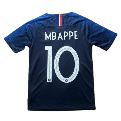 France 2018 Home Shirt - #10 Mbappe - (Kids XL) - 10/10 