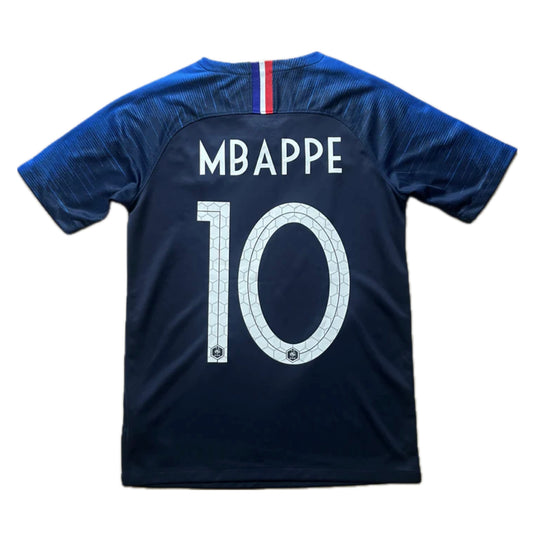France 2018 Home Shirt - #10 Mbappe - (Kids XL) - 10/10 