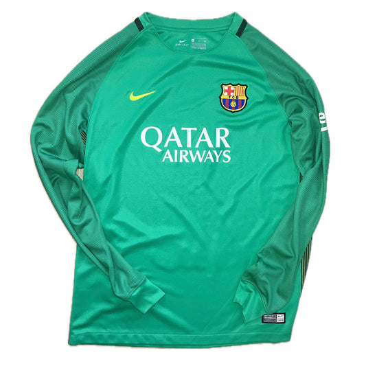 FC Barcelona 2016/17 Goalkeeper Shirt - (Kids XL) - 10/10 