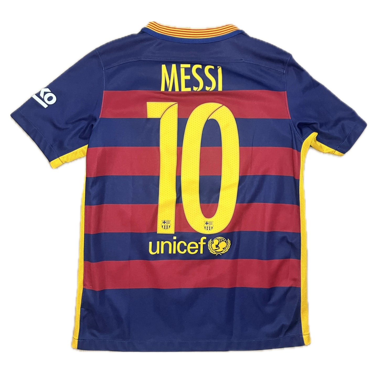 FC Barcelona 2015/16 Home Shirt - #10 Messi - (Kids L) - 10/10 