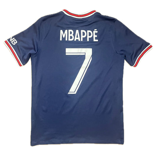 PSG 2021/22 Home Shirt - #7 Mbappe - (Kids XL) - 9/10 