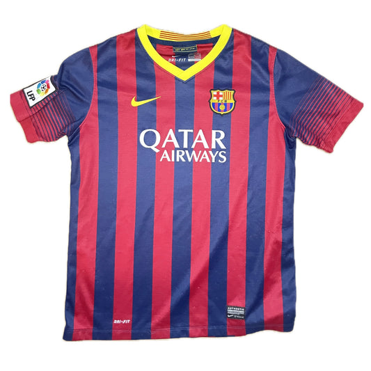 FC Barcelona 2013/14 Home Shirt - (Kids XL) - 7/10 