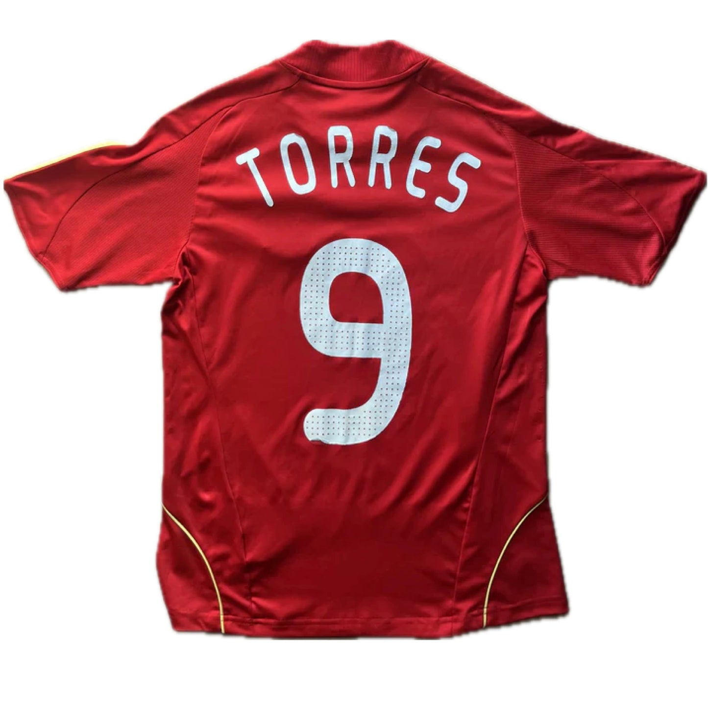 Spain 2008 Home Shirt - (M) - #9 Torres - 8/10