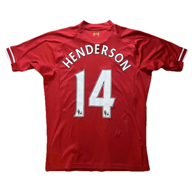 Liverpool 2013/14 hemmatröja - #14 Henderson - (L) - 8/10 