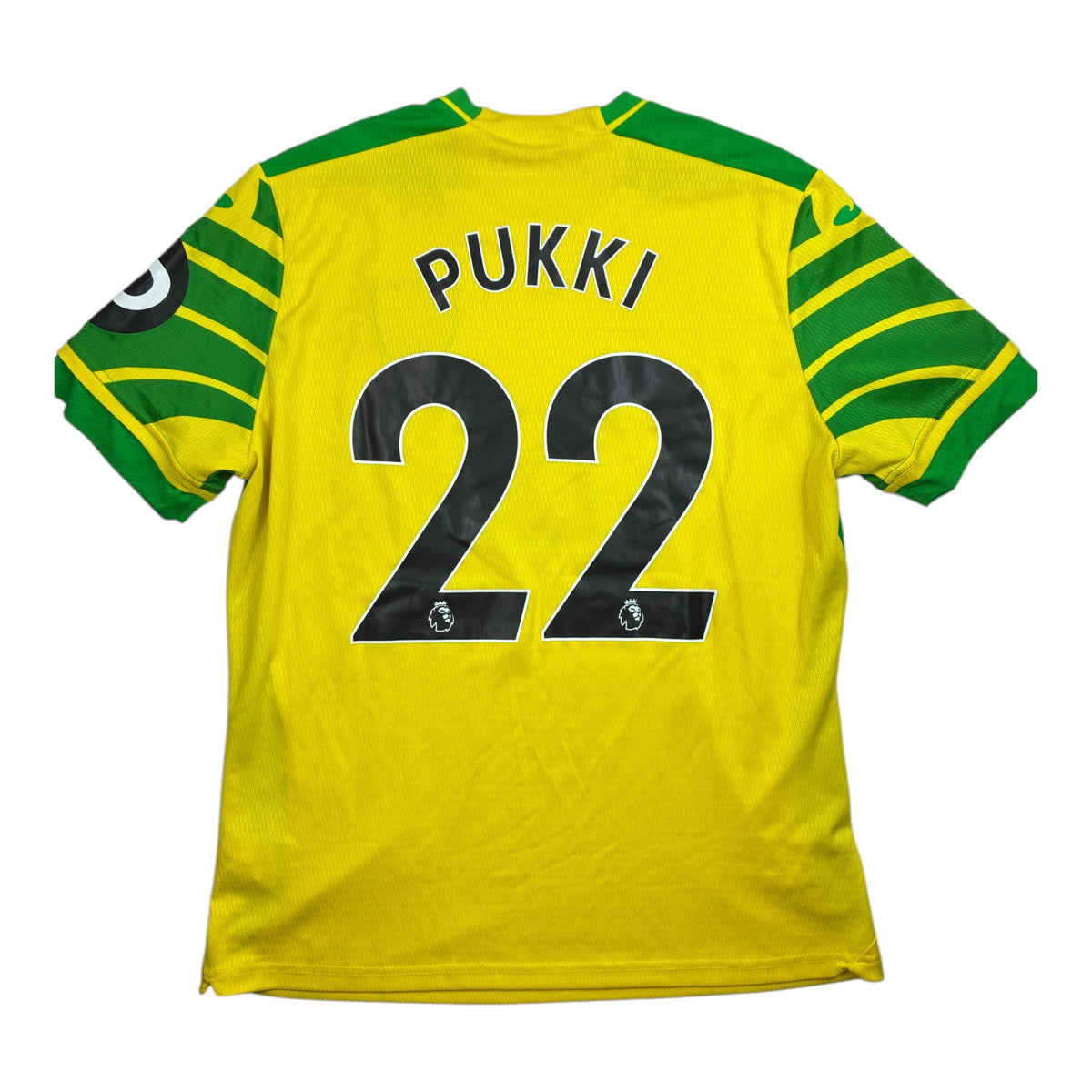 Norwich 2021/22 Kotipaita - #22 Pukki - (L) - 10/10