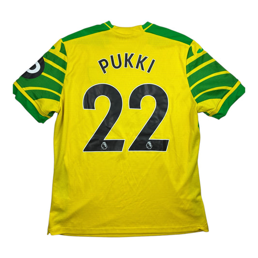Norwich 2021/22 Kotipaita - #22 Pukki - (L) - 10/10
