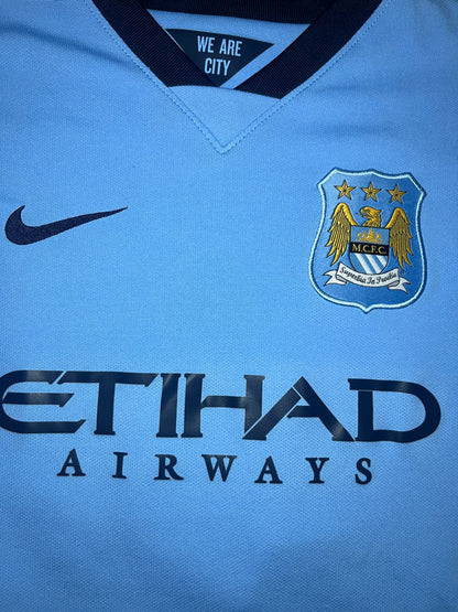 Manchester City 2014/15 Kotipaita - #16 Kun Agüero - (Lasten L) - 10/10