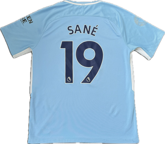 Manchester City 2017/18 Kotipaita - #19 Sane - (L) - 7/10